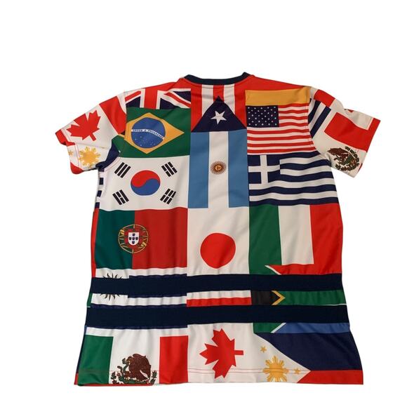 Hudson Outerwear Men's Size 2X Short Sleeve All Over World Flags T-Shirt - Picture 15 of 15